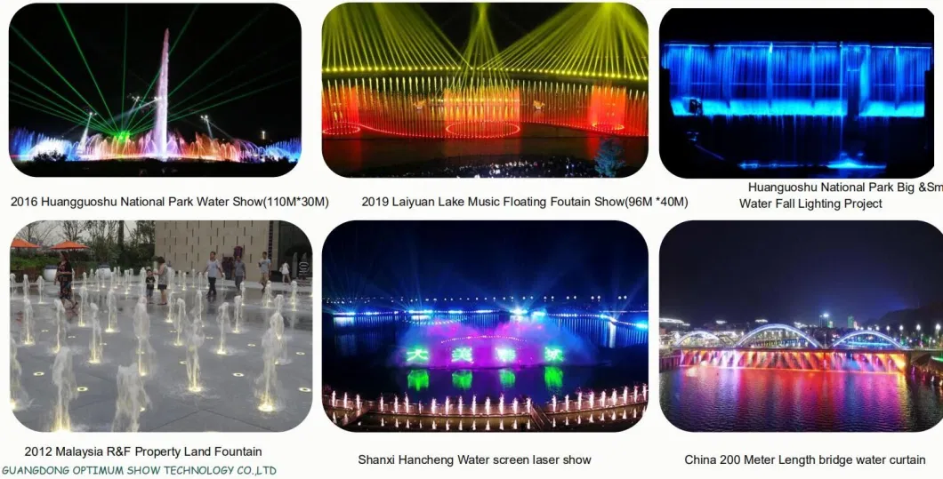 Fountain Supplier Oudoor Stone Garden Large Pool Dancing Water Music Molds Fountains with RGB Lights